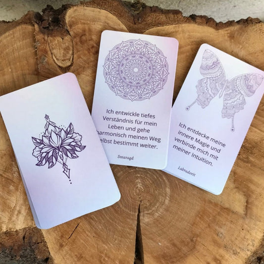 Orakelkarten, Mantras der Kraftsteine, 38 Karten, Orakelkarten und Astrologische Beratung-Christin Bollow