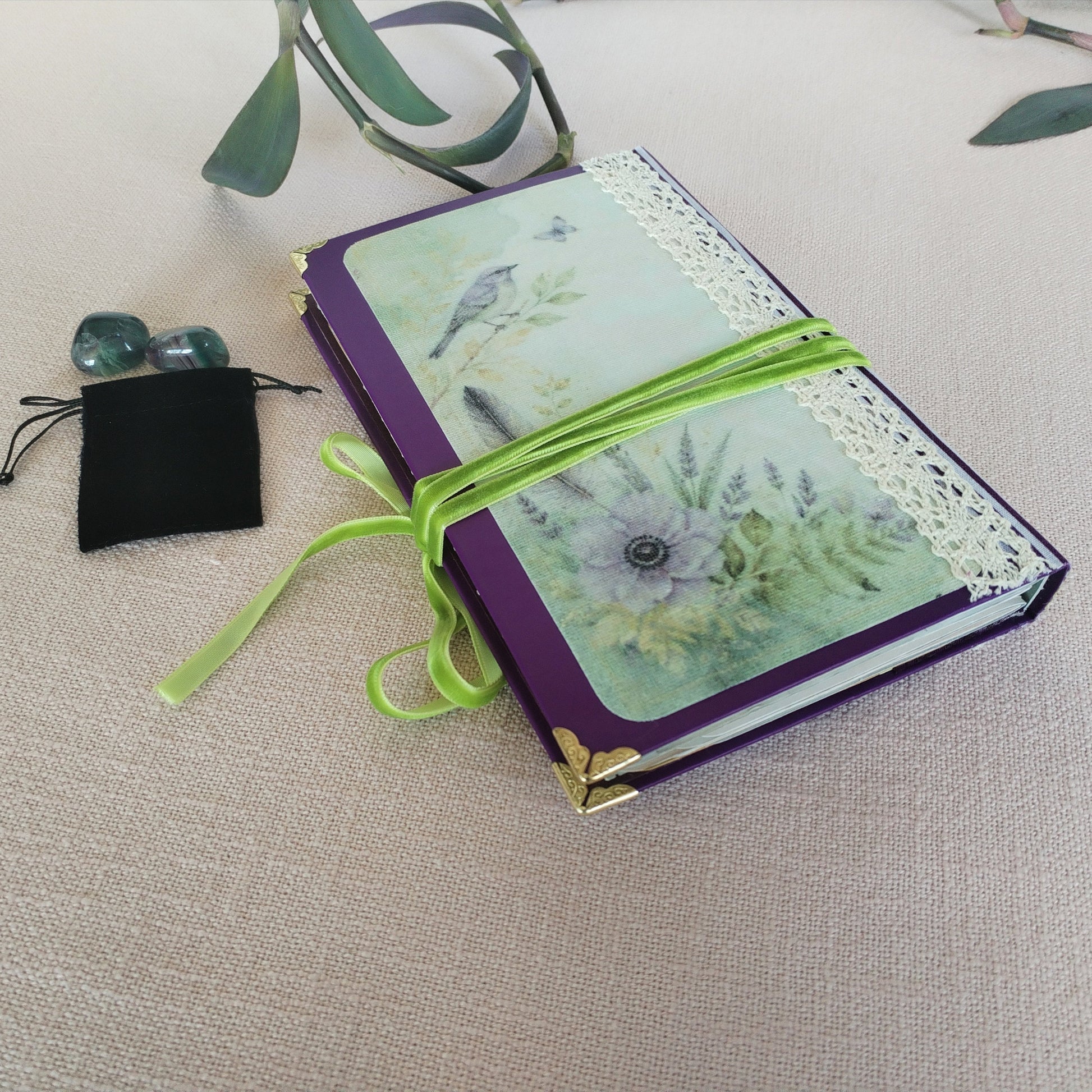 Journal Lila-Grün Rückseite
