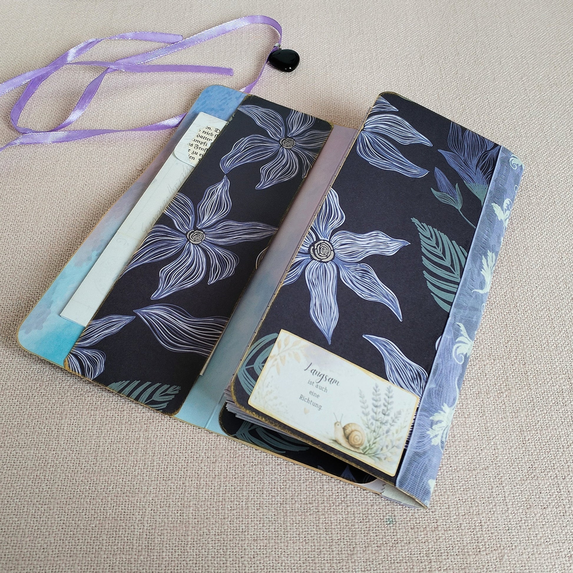 Lon-Slim-Journal Motiv Kolibri, Innenansicht Bild 2.