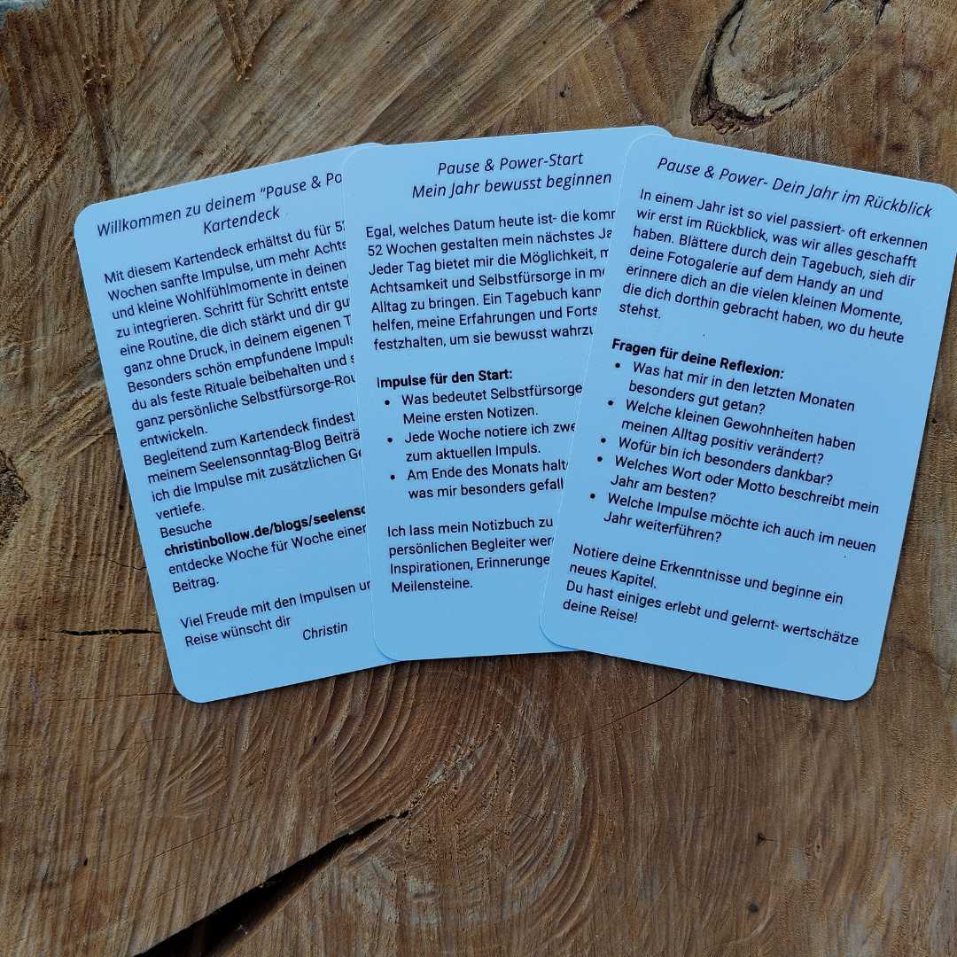 Pause & Power- 52 Wochenimpulse für achtsames Innehalten im Alltag